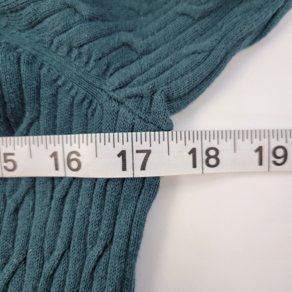 Talbots Womens Sweater Size Large Pima Cotton Pullover Cable Knit - Picture 7 of 9
